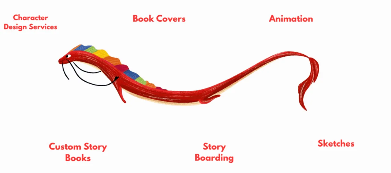 Hand-drawn children’s book illustration by The Rainbow Stories